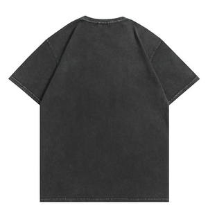 เสื้อยืดโอเวอร์ไซส์ทรงหลวมสไตล์วินเทจ ลุคสตรีทแวร์ฮิปฮอป ยี่ห้อ Distressed Patches Plus Size ระบายอากาศได้ดี คอทรงโอ สำหรับผู้ชาย สไตล์ Y2K - Product Image 2