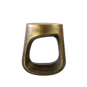 Mesa Auxiliar Decorativa de Metal con Aspecto Contemporáneo, Tapa Redonda y Patas Resistentes para Uso Diario - Product Image 1