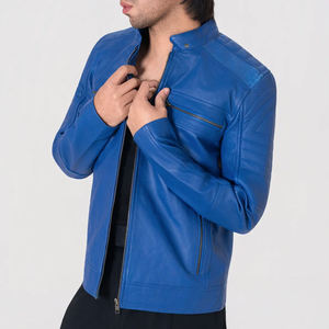Durable Genuine <b>Leather</b> Outerwear Wholesale Men's <b>Leather</b> <b>Jacket</b> Vintage Style Casual Fashion Coat with Custom Logo - Product Image 4