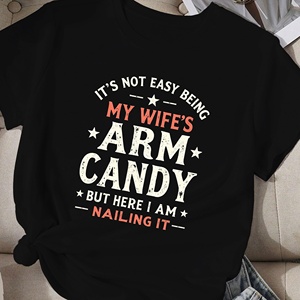 Candy Wife-Camiseta cómoda informal para mujer, tejido de punto de poliéster estampado - Product Image 1