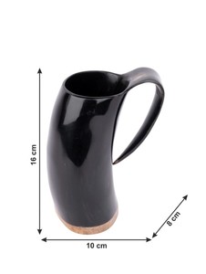 Mug en corne naturelle fait main, tasse à boire réutilisable, vaisselle pour la maison, la cuisine et l'usage quotidien - Product Image 4