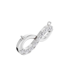 Aarinya Infinity Pendant <b>Charm</b> 18K Gold Lab Grown Diamond Round Brilliant Cut IGI Certified Gold Plated VVS1 Wedding & Gift - Product Image 5
