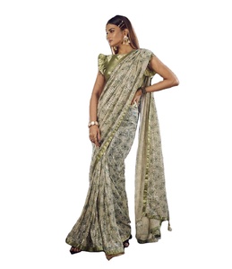 Nouvelle collection exclusive de saris à paillettes de créateur par Fabzone pour une tenue de soirée - Product Image 1