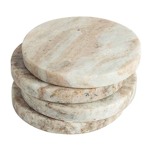 Ensemble de sous-verres classiques en marbre écologiques, durables, lavables, protection de table en pierre naturelle, sous-verres promotionnels - Product Image 4