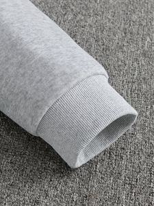 Ensemble de survêtement argenté personnalisé, veste à capuche et pantalon de jogging assortis, streetwear décontracté, tenue de sport athlétique en deux pièces - Product Image 4