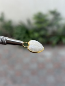 จี้รูปหัวใจประดับควอตซ์ดูร์ซี่ เงินแท้ 925 งานแฮนด์เมด เครื่องประดับสำหรับผู้หญิงสำหรับงานปาร์ตี้ - Product Image 3