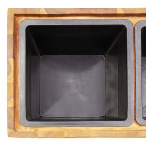 Jardinières surélevées en bois d'acacia massif, pots et jardinières marron pour plantes moyennes - Product Image 6