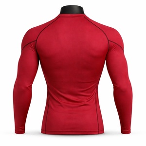 OEM/ODM <b>Men</b> <b>Compression</b> Gym T-<b>Shirt</b> Quick Dry Slim Fit Breathable Workout Tee Digital Print Full Sleeve Logo Printed Athletic - Product Image 2