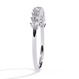 Anillo de Diamantes de Oro Blanco para Mujer, Corte Brillante Redondo, Diamante Natural con Certificado GIA, Anillo de Compromiso Clásico, Color D - Product Image 3