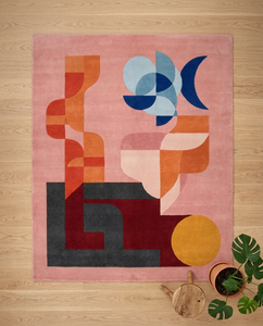 Carpet for Living Room Handmade Abstract Geometric Hand Tufted New Zealand Wool Cut Pile Area Rug Custom Modern Design - Product Image 3