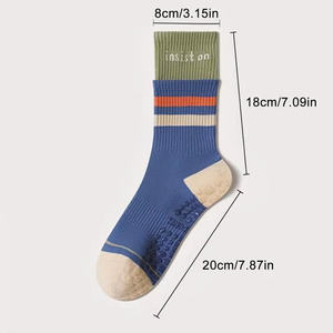 Chaussettes de sport antidérapantes en coton extensible respirant et confortable pour yoga, pilates et fitness, idéales pour l'entraînement en intérieur - Product Image 6