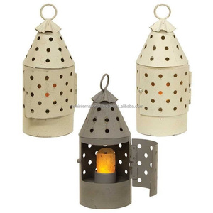 Lanterne marocaine en verre de fer Vintage pour ramadan bougeoir en métal coupe-vent chandelier en métal - Product Image 1