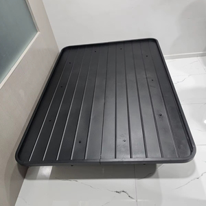 Durable Foldable Hotel Iron <b>Bed</b> Frame Modern Heavy Duty Commercial Metal <b>Platform</b> <b>Base</b> No Box Spring Required Brand Maitry - Product Image 1