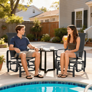 Juego de 2 Sillones Deslizantes para Patio, Cómodas Sillas de Exterior - Product Image 5