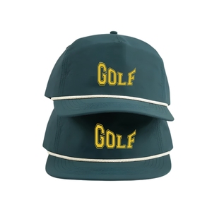 Customized Logo Performance Golf Hat 5-Panel Breathable Sports <b>Cap</b> With Rope Detail Adjustable Closure Multi Color Fast Delivery - Product Image 3