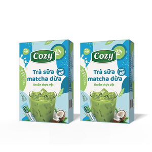 Té Helado en Polvo Vegano en Oferta, Paquete Variado de Té Helado en Bolsitas, Empaque 4 en 1, Té con Leche y Matcha con Sabor a Plátano - Product Image 1