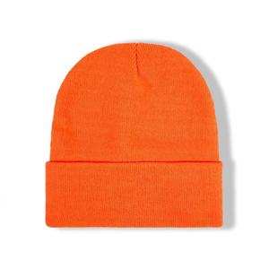 Gorro de Punto Unisex de Color Sólido con Bordado 3D, 100% Acrílico, para Invierno, Uso Casual para Adultos - Product Image 1