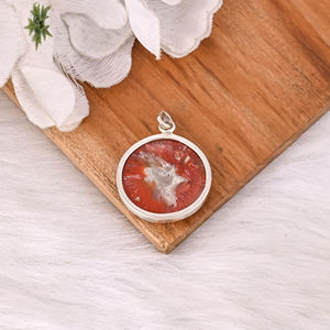 Wholesale 925 Sterling Silver Pendant Red Horn <b>Coral</b> Unique Dainty Silver Pendant Healing Gemstone Gift Weddings - Product Image 5