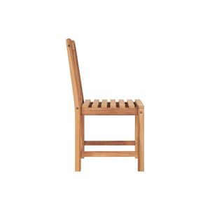 Chaise de jardin en teck massif avec assise à lattes, siège de patio extérieur, chaise de salle à manger de jardin moderne - Product Image 3