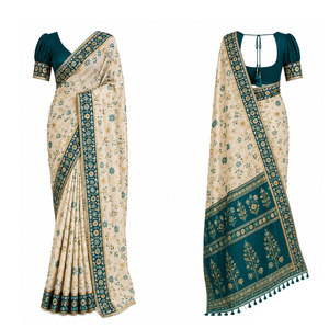 Classic Women Saree Elegant Designer Draped <b>Dress</b> Indian Traditional Ethnic Wear Wedding Festival Party Outfit - Product Image 1