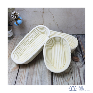 Cesta de fermentación de pan de ratán reutilizable de alta calidad, ecológica, ovalada/redonda, para fermentación de masa madre, molde de levantamiento, suministro Blue Lotus - Product Image 1
