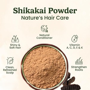 Poudre de Shikakai Premium OEM 200g 100% Naturelle (Acacia Concinna) pour Lavage Capillaire, Nettoyage du Cuir Chevelu et Conditionnement des Cheveux - Product Image 3
