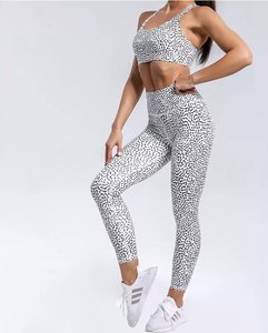 Custom High Quality Women Printed Yoga Set Sports Bra <b>Leggings</b> Gym Wear Fitness Activewear Supplier - Product Image 5