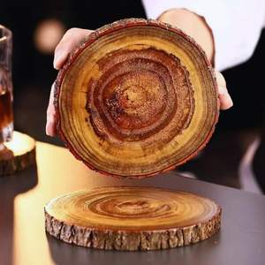 Ensemble de sous-verres en bois rustique - Product Image 1