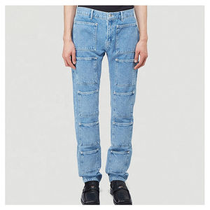 2026 Custom <b>Men's</b> <b>High</b> <b>Waist</b> Denim Straight Long Pants Fashion Print Waterproof Outdoor <b>Jeans</b> with Logo Casual Style OEM - Product Image 6