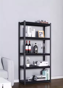 Modern 5 Tier Metal Bookshelf Industrial <b>Storage</b> Rack Living Room Display Shelf Heavy Duty <b>Open</b> Bookcase Organizer <b>Unit</b> - Product Image 3