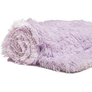 Premium Purple Orchid 50\" X 65\" Solid Faux Long Fur <b>Throw</b> Blanket Soft and Fuzzy <b>for</b> <b>Bed</b> or Couch - Product Image 3
