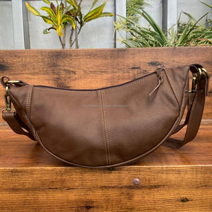 Bolso bandolera de cuero genuino de diseñador, bolso para axilas, venta al por mayor, bolso y monederos de media luna, bolso de mano de hombro de alta calidad para mujer - Product Image 5