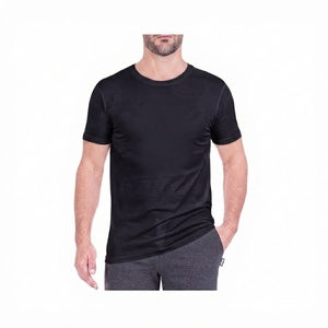 T-shirt col rond en coton 100% tissé, couleurs unies, coupe classique, respirant, qualité supérieure, avec logo et étiquettes personnalisés - Product Image 1