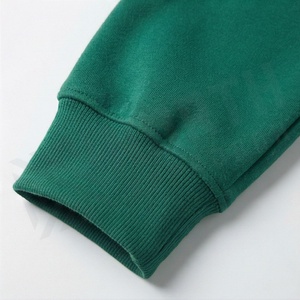 Ensemble de survêtement vert à capuche pour homme, manches longues, couleur unie, décontracté, respirant, 100 % coton, poids moyen, automne - Product Image 6