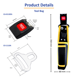 Cinturón de herramientas de electricista OEM ODM con bolsa de herramientas de poliéster resistente al desgaste de tela Oxford para envío por correo. - Product Image 2