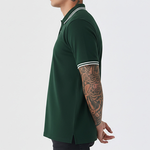 Chemises pour hommes en coton 100% de haute qualité, taille plus, motif uni, respirantes, design décontracté, personnalisables avec logo brodé - Product Image 3