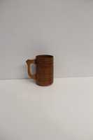 Mug à café Viking de luxe, design classique, avec poignée, en bois de teck vintage, double paroi, écologique, compatible micro-ondes, outils de bar