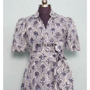 Vestido de Novia Hecho a Mano con Flores, Dulce y Natural, 100% Algodón, para Mujer, Vestido Informal para Fiesta de Verano - Product Image 4