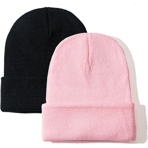 Custom Plain Beanie Hat Rib Knit Winter <b>Cap</b> Women <b>Men</b> Soft Warm Stretch Skull <b>Cap</b> OEM Supplier Wholesale - Product Image 5