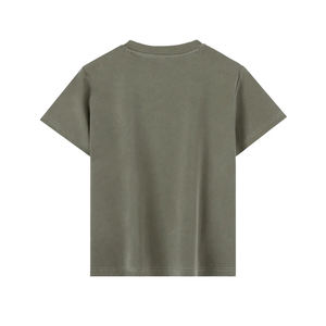 เสื้อยืดคอกลมสีพื้นเรียบง่ายสำหรับผู้ชายและผู้หญิง ขายส่ง เสื้อผ้าฤดูร้อนแขนสั้น 100% โพลีเอสเตอร์ - Product Image 2