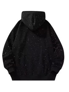 Sudadera con Capucha de Invierno para Hombre con Pedrería OEM Partner - Forro Polar de Poliéster/Algodón, Ajuste Holgado, Estilo Oversize, Casual, Streetwear, Digital Quick - Product Image 3