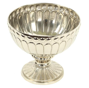 Bol de service de luxe en métal nickelé et argenté pour fruits, idéal pour la restauration - Grande Vente - Product Image 3