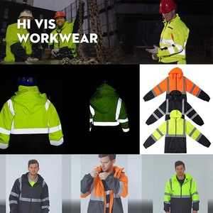 Chaqueta de Seguridad Impermeable ZOHSUB POWER INDUSTRY ANSI Clase 1 con Tiras Reflectantes Extraíbles y Bolsillos con Luz LED - Product Image 5
