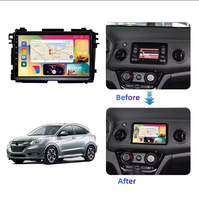 Lecteur DVD de voiture avec écran IPS de 9 pouces, GPS Android, amplificateur, Carplay, Android Auto, autoradio pour Honda XRV Vezel 2013-2018