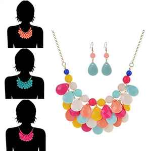 Collier de perles de résine personnalisé de luxe fabriqué à la main de qualité supérieure poli magnifique collier artisanal de perles de résine de mode pour les femmes - Product Image 3