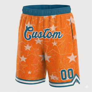 Shorts de basket-ball pour hommes 100% polyester légers à séchage rapide, couleurs dégradées, impression de logo personnalisée, motif uni, short de basket-ball - Product Image 2