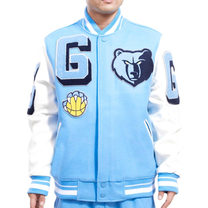 Veste universitaire unisexe en toile couleur personnalisée avec col montant, imperméable et coupe-vent, à capuche, logo brodé, service OEM - Product Image 1
