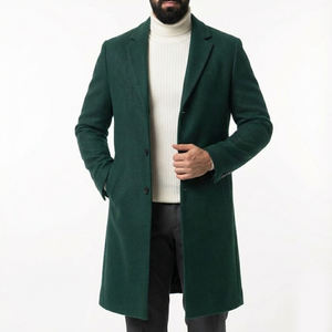 Abrigo de Cuero para Hombre al por Mayor, Estilo Gabardina, Chaqueta de Invierno Personalizada con Estampado, Ropa de Oficina Elegante de Primera Calidad - Product Image 1