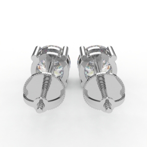 Pendientes de tuerca de moissanita con corte brillante redondo al por mayor, engaste de garra de plata 925, estilo bohemio unisex, regalo para bodas y fiestas - Product Image 3