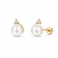 Boucles d'oreilles minimalistes en argent sterling S925 avec perles et zirconiums cubiques plaqués or 14 carats pour femmes, à porter au quotidien